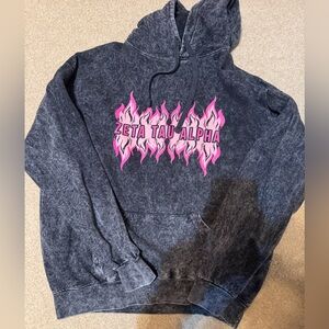ZTA Zeta Tau Alpha sorority Hoodie Sweatshirt Colortone L